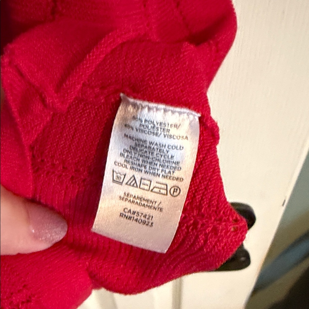 Ann Taylor Factory Red Ruffle Tank Top - Picture 6 of 6